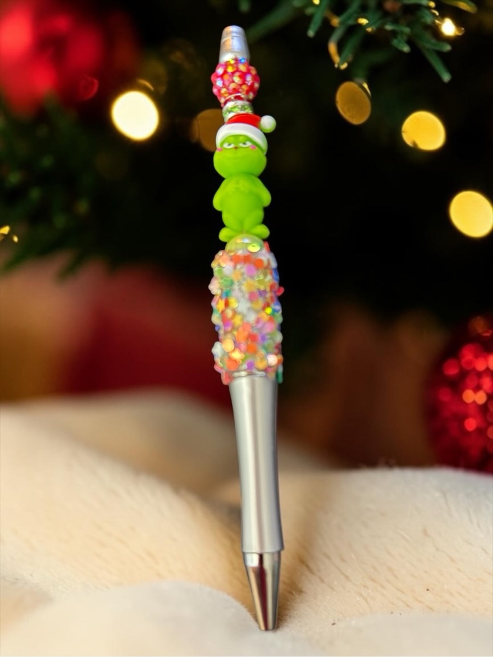 Green Grinch Holiday Decorative Pen - Unbranded